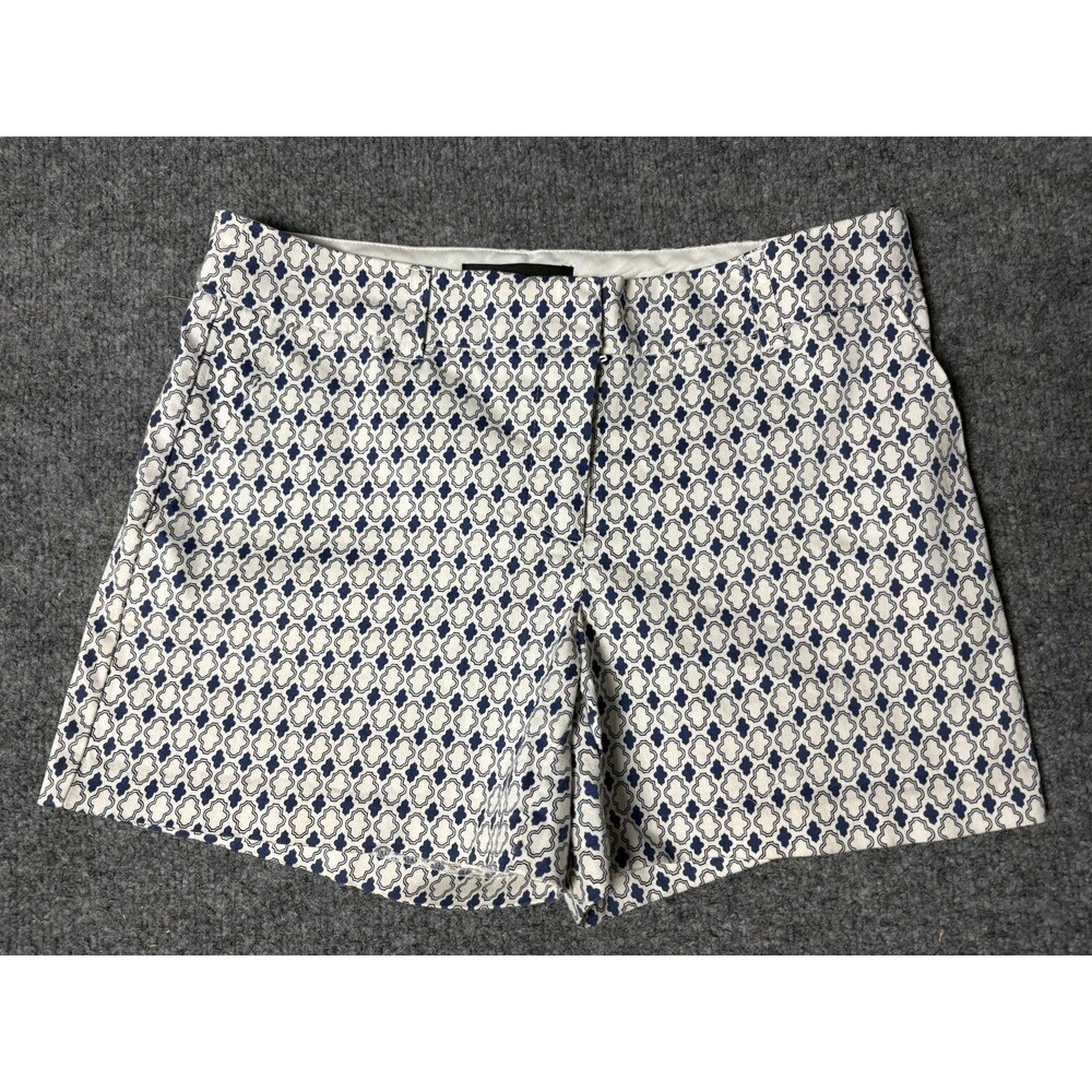 ROSE & OLIVE Shorts Womens Size 4 Blue White Cotton Blend